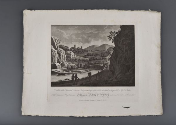 Беннассути Джузеппе "Вид Кьюзы на Веронезе. Когда-то очень известная крепость, которая окружала эту сторону Альп Италии"
    